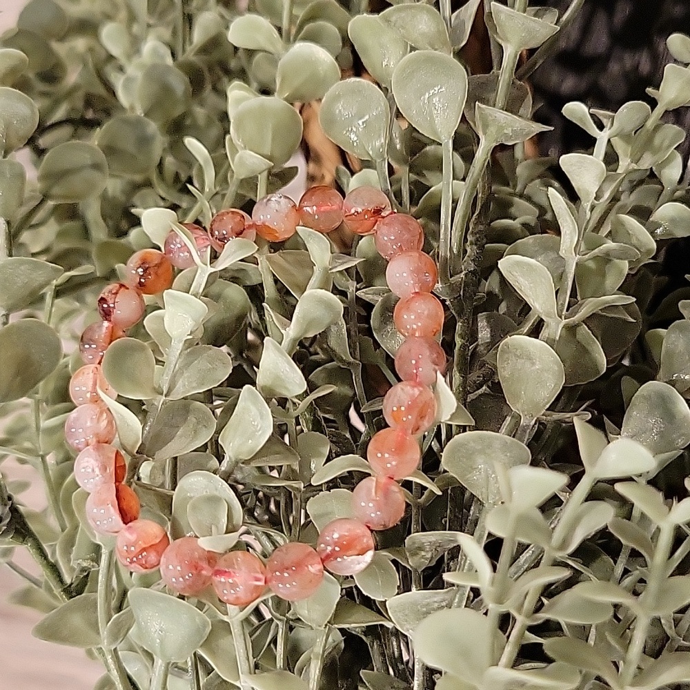 🔥 Fire Quartz Bracelet - 8mm genuine beads - Handmade